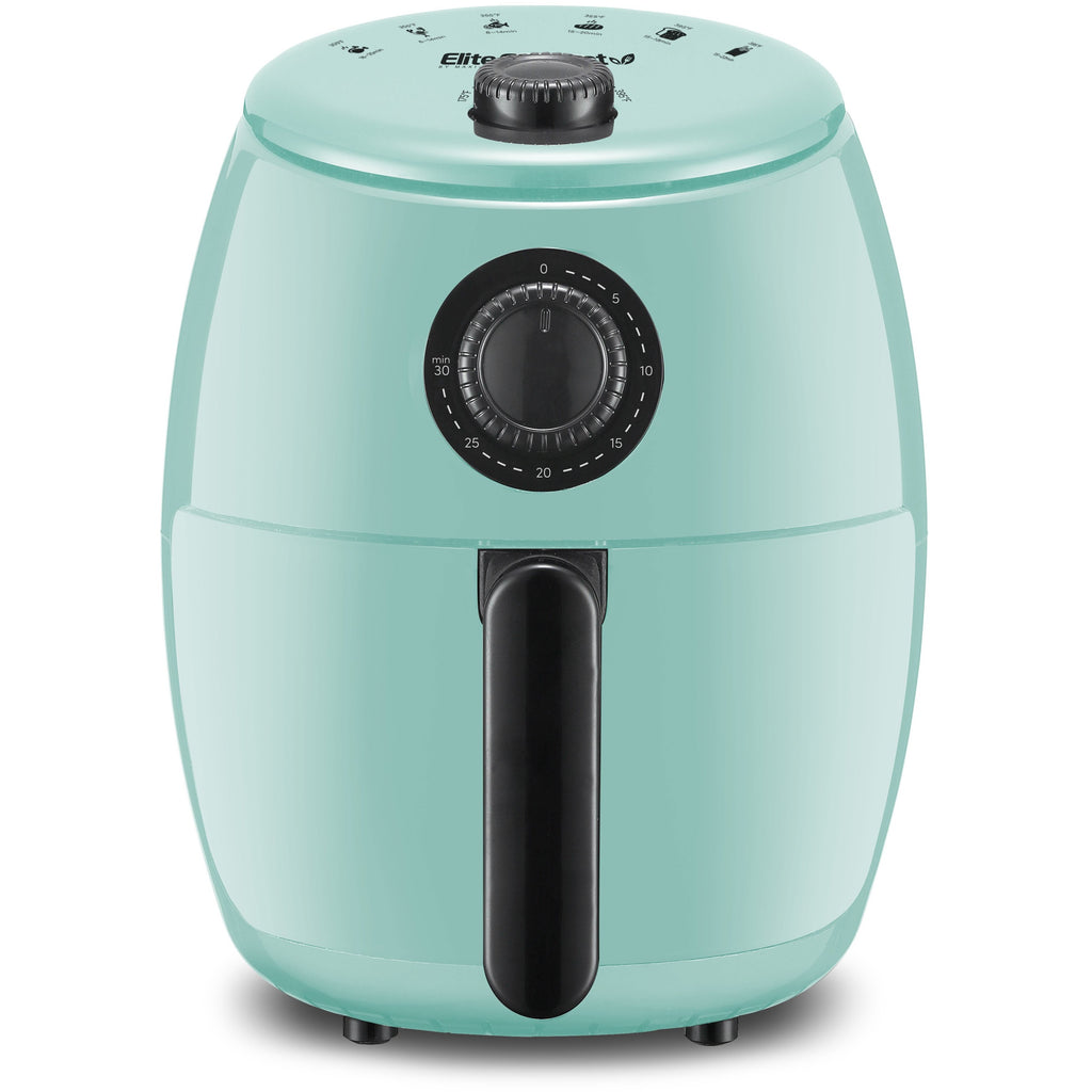2.1 Qt. personal air fryer with adjustable temperature & timer. In mint color.