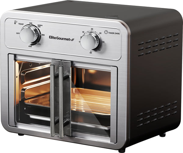12L French Door Air Fryer Oven (Black)